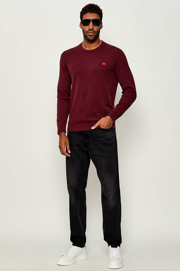 ΠΛΕΚΤΗ ΜΠΛΟΥΖΑ HUGO - 602 ΜΠΟΡΝΤΩ